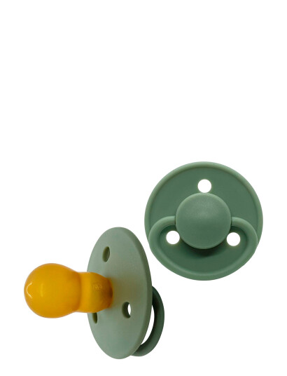 Mininor Round Pacifier Latex 6M Grey - Green - 6 M