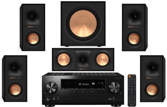 Onkyo Pioneer Vsx-534d / Klipsch R-40m 5.1 Pakke Med Receiver Og Høyttalere