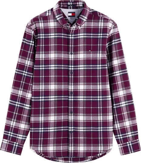Tommy Jeans Tjm Reg Flannel Check Shirt Ext CALYPSO BERRY CHECK XXL