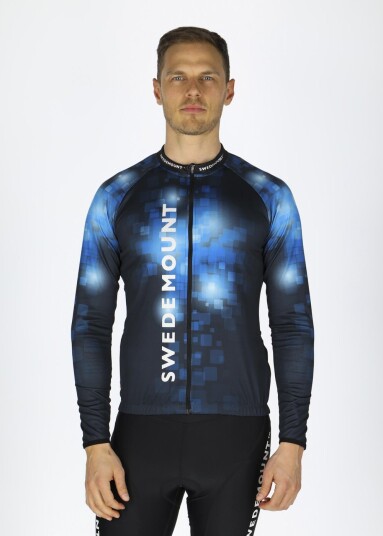 Swedemount Performance Bike L/S Tee Black/Blue 2xl Sykkeltrøye Lang Arm
