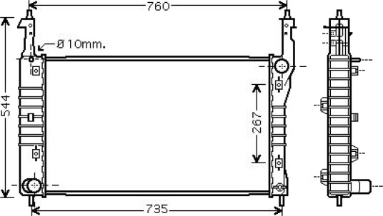 DIEDERICHS DCM2675 Radiator motorkjøling