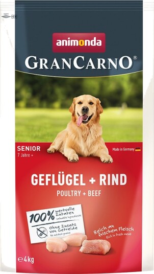 Animonda Grancarno Tørrfôr Senior Fjærfe + Oksekjøtt 4 kg