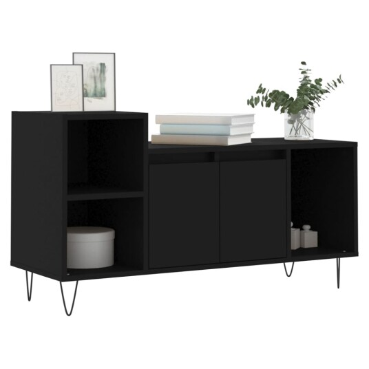 vidaXL TV-benk svart 100x35x55 cm konstruert tre 8721012113565