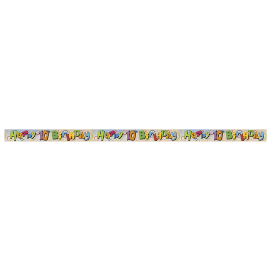 Foilbanner Til Tiårsdag Ca 3,6m 