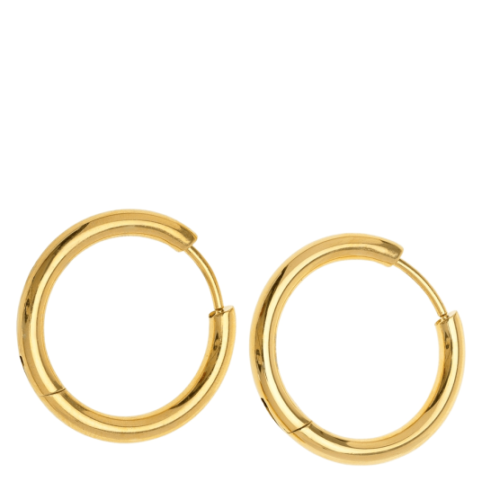 Timi Of Sweden Hollie Hoop Earrings Stainless Steel Gold 13mm Timi Of Sweden Hollie Hoop Earrings Stainless Steel Gold 13mm