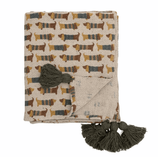 Bloomingville Charlie pledd 130 x 160 m Brun Bloomingville Charlie pledd 130 x 160 m Brun