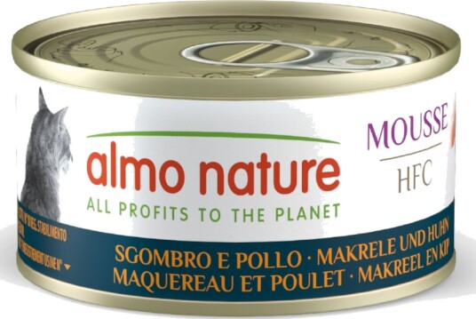 Almo Nature Hfc Våtfôr Cat Mousse Makrell Og Kylling 6 X 70 G
