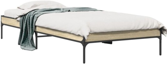 Sengeramme sonoma eik 90x190 cm konstruert tre og metall 8721012985780