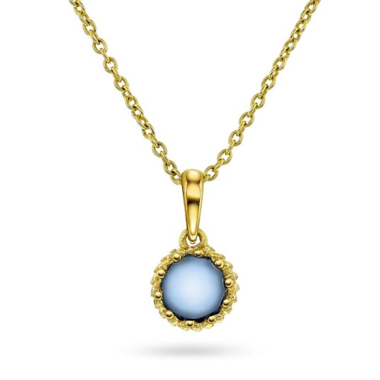 Pan Jewelry Mirage smykke i 925 forgylt sølv med syntetisk iolitt Pan Jewelry Mirage smykke i 925 forgylt sølv med syntetisk iolitt