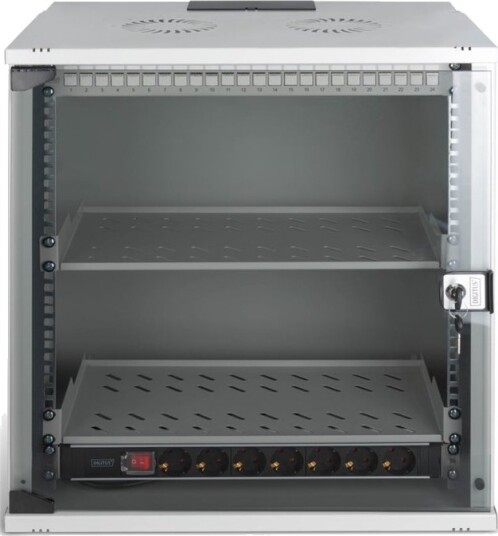 Digitus Soho Pro Series Skap 540X400 Mm (Wxd) Veggmonterbar Ral 7035 Lysegrå 12U 19"