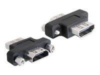 Delock HDMI-kabel 90° Hunn til Hunn 4K Gull