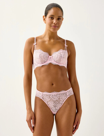 Lindex Bra Senna Lily Bow Straps Pink D x 75