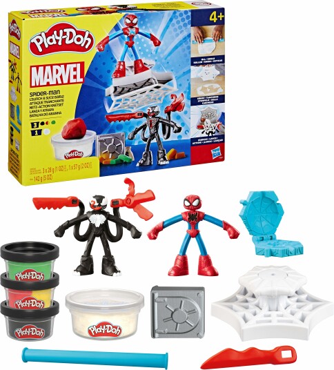 Hasbro Marvel Spider-Man Lekesett med Launch & Slice og 2 Figurer Hasbro Marvel Spider-Man Lekesett med Launch & Slice og 2 Figurer