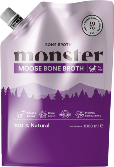 Monster Pet Food Våtfôr med Elg - Hundemat 1000 ml Monster Pet Food Våtfôr med Elg - Hundemat 1000 ml