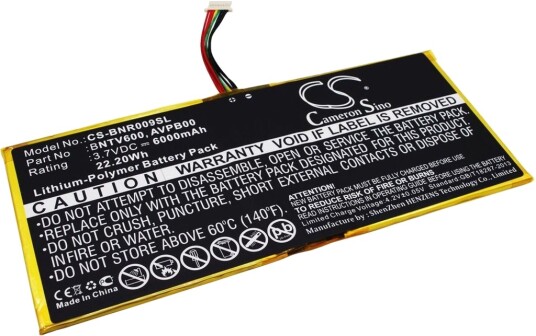 Batteri til Barnes & Noble BNTV600 BNR009SL
