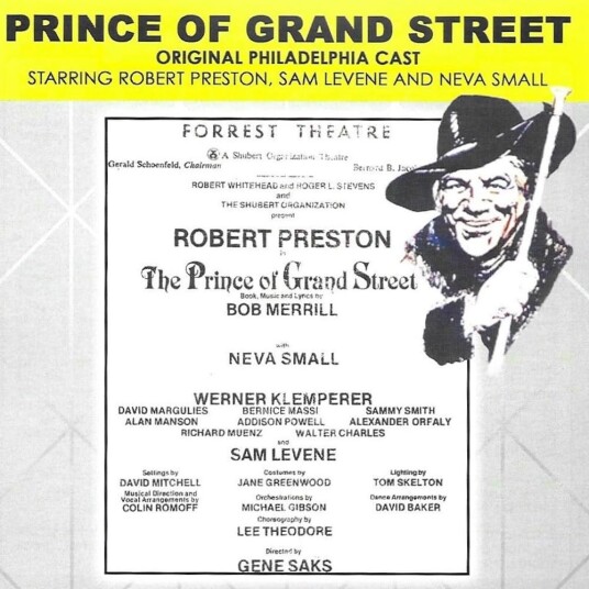 Original Philadelphia Cast Prince Of Grand Street CD