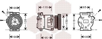 AC-kompressor VAN WEZEL 1700K035