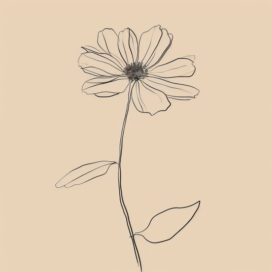 Namly Design Plakat Elegant Line Flower POSTERSQUAREW88UIL