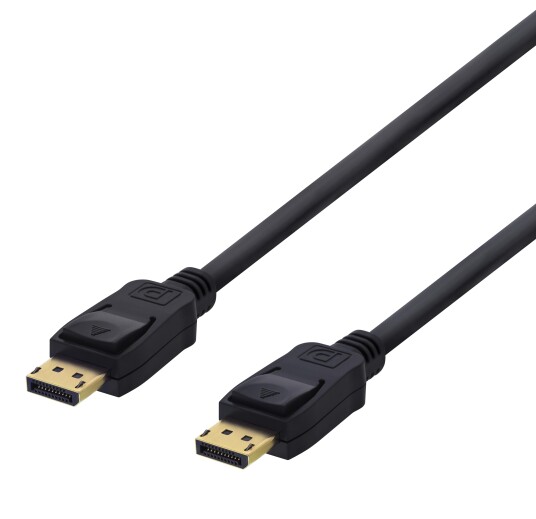 Deltaco 3m DisplayPort Kabel 4K UHD 21.6 Gb/s Svart