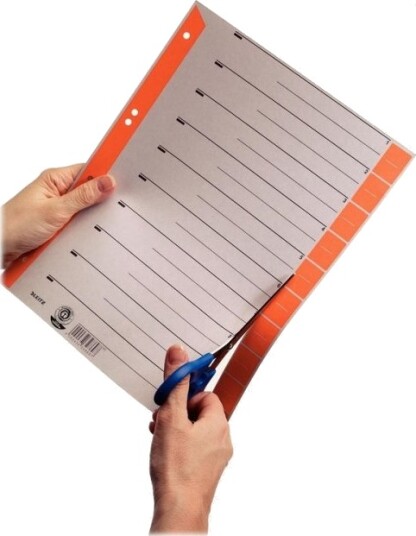Leitz   Inndeler   10 Deler   Fortrykt: 0 9   For A4 210 X 297 Mm   Med Fliker   Rød