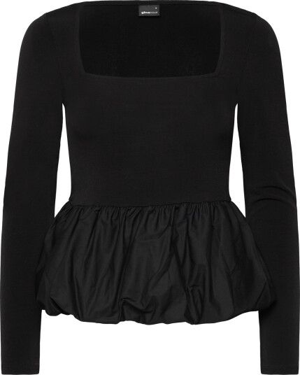 Gina Tricot Peplum Top - Black - XS
