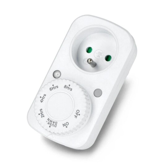 Analog timer med skumringssensor 230V 16A 3600W døgnbryter
