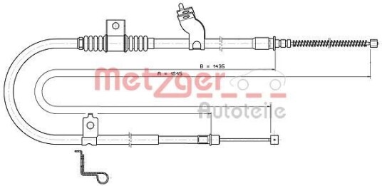 Tautrekk, håndbremse METZGER 17.2290