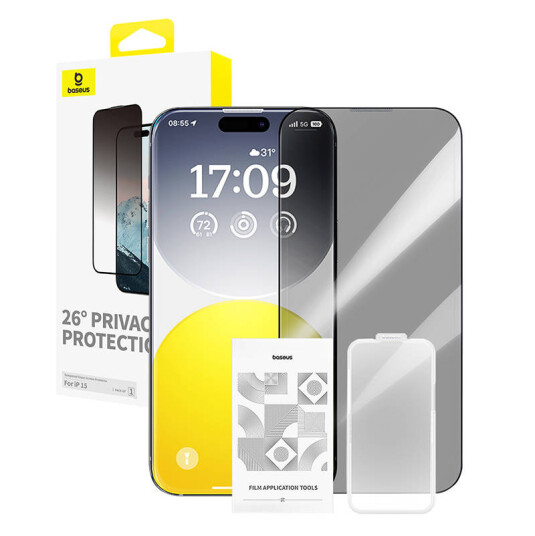 Baseus Privacy Protection Tempered Glass Diamond iPhone 15 Baseus Privacy Protection Tempered Glass Diamond iPhone 15
