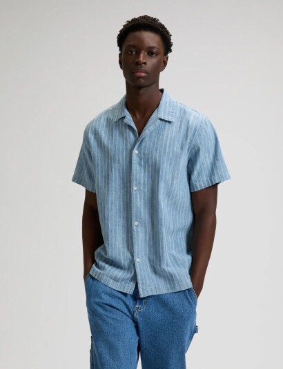 Lee Jeans Novelty Resort Shirt   Blue   M x 00