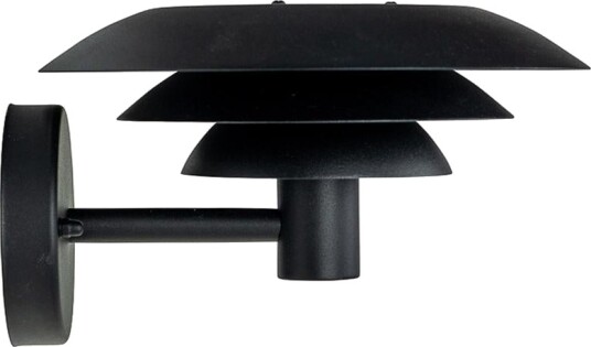 Dyberg Larsen DL25 utendørs vegglampe IP44 - Svart