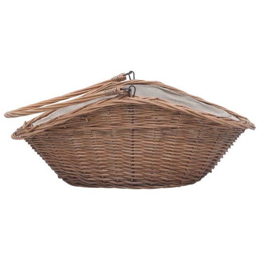 vidaXL Vedkurv med håndtak 60x44x55 cm naturlig seljetre vidaXL Vedkurv med håndtak 60x44x55 cm naturlig seljetre