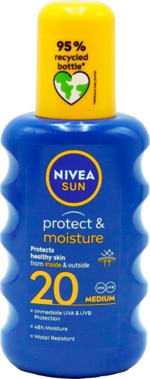 Solspray NIVEA Sun Protect & Moisture SPF 20 (200 ml.) Solspray NIVEA Sun Protect & Moisture SPF 20 (200 ml.)