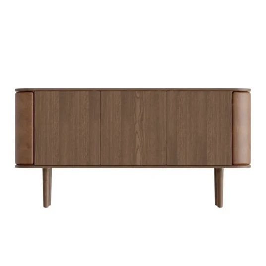 Umage Treasures 3 dørs skap mørk eik/Brown faux leather