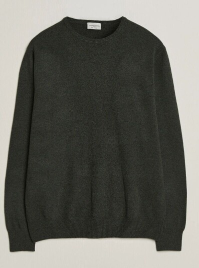 Morgano Wool/Cashmere Crewneck Dark Green