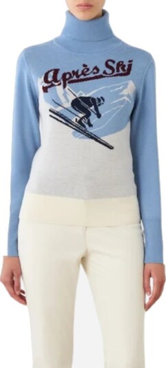 We Norwegians Afterski turtle neck sweater S blå dame