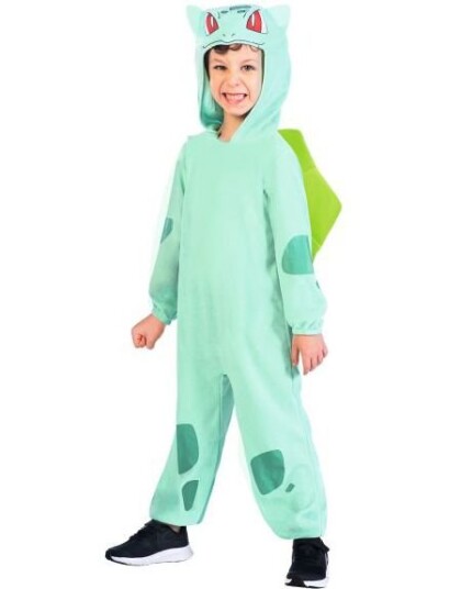 Amscan Lisensiert Bulbasaur Kigurumi Kostyme til Barn 8 10 År