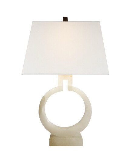 Ring Form bordslampa alabaster S
