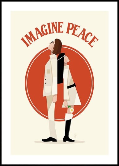 Imagine Peace Minimalist Poster Plakat / 100x150cm