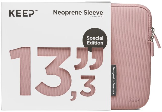 KEEP 13,3" Neopren/tekstiletui til bærbar PC (Rose Elegance)