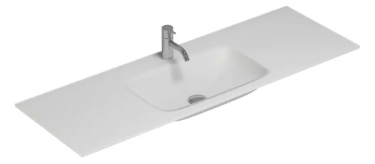 Dansani Calidris Form Møbelservant 120,2x40,5 cm, Hvit Matt