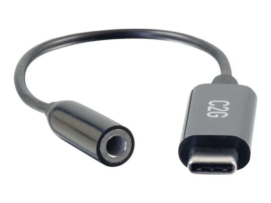 C2G USB C to Aux (3.5mm) Adapter - USB C Audio Adapter - USB-C til hodetelefons-jakkadapter