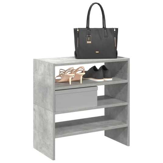 Skostativer 2 stk stablebar betonggrå 60x30x30,5 cm 8721158577436 Skostativer 2 stk stablebar betonggrå 60x30x30,5 cm 8721158577436