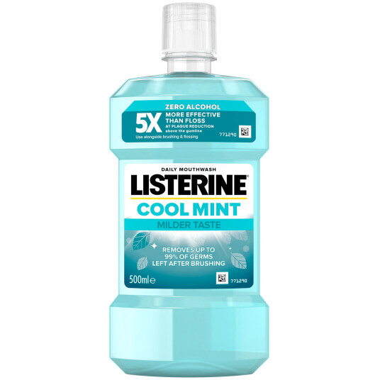 Listerine Cool Mint Mouthwash Mild Mint 500 ml. Listerine Cool Mint Mouthwash Mild Mint 500 ml.
