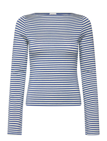 Weekday Soft Striped Long Sleeve Top Blue XS Weekday Soft Striped Long Sleeve Top Blue XS