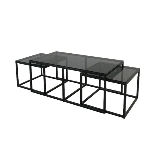 Homefactory Oceanside avlangt settebord 3 bord 176041