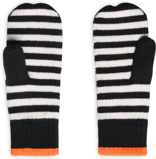 Mads Nørgaard One Wool Milo Stripe Mitten Black M/L Mads Nørgaard One Wool Milo Stripe Mitten Black M/L