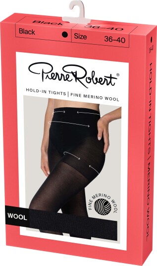 Pierre Robert Hold In Tights Fine Merino Wool Black 44 48
