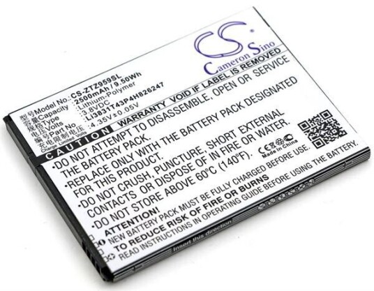 ZTE MF287 batteri (2500 mAh 3.8 V, Sort)
