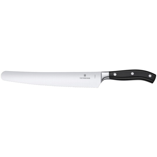 Victorinox Brødog konditorkniv Grand Maître bølger; Bladlengde 26 cm 40.6 cm L; Sølvfarge/Svart
