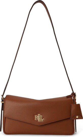 Lauren Ralph Lauren Nappa Leather Medium Farrah Shoulder Bag   LAUREN TAN   One Size
